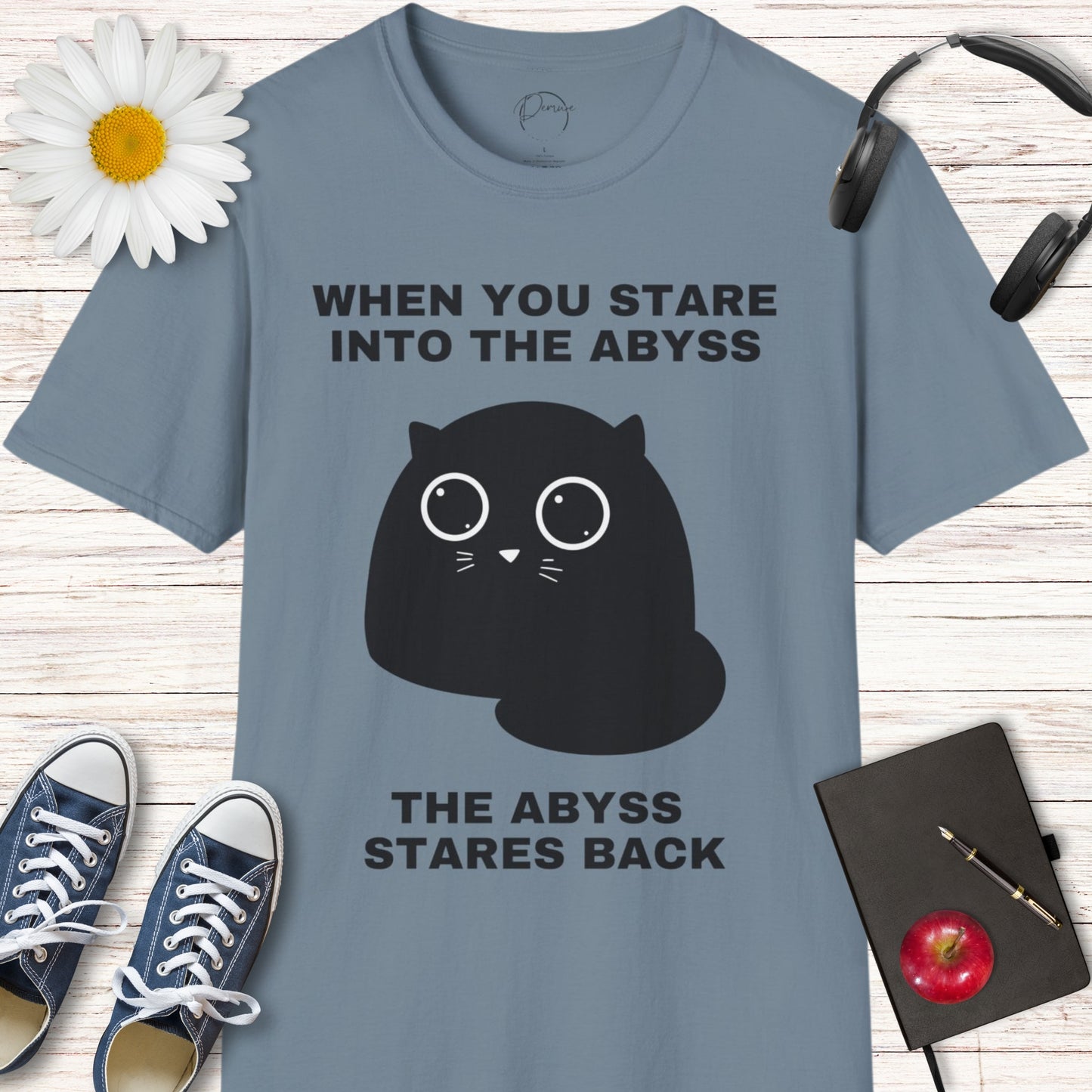 The Abyss Stares Back Cat T-Shirt