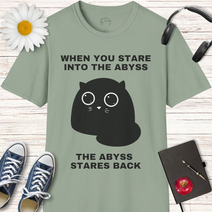 The Abyss Stares Back Cat T-Shirt