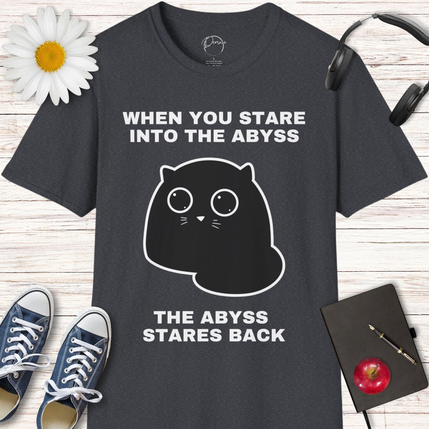 The Abyss Stares Back Cat T-Shirt