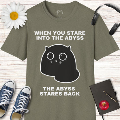 The Abyss Stares Back Cat T-Shirt