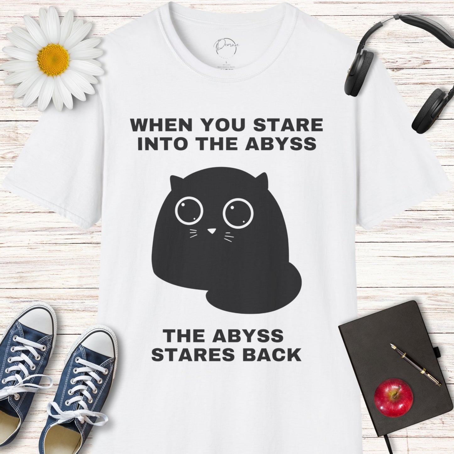 The Abyss Stares Back Cat T-Shirt