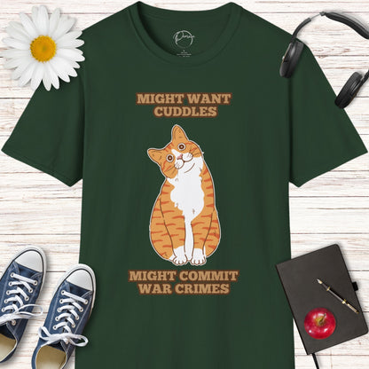 Cuddles or Violence Cat T-Shirt