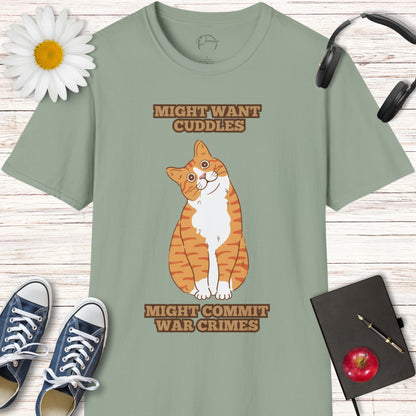 Cuddles or Violence Cat T-Shirt