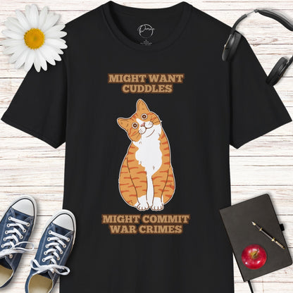 Cuddles or Violence Cat T-Shirt