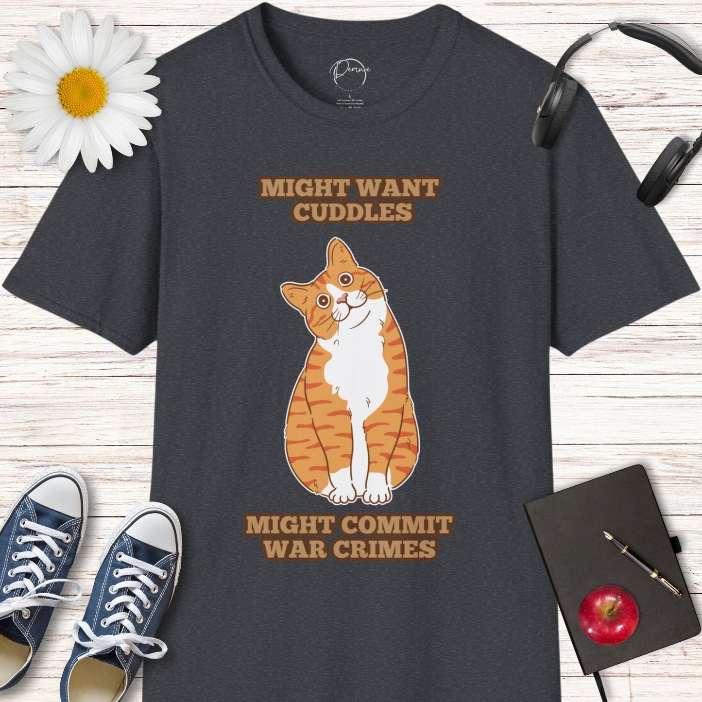 Cuddles or Violence Cat T-Shirt