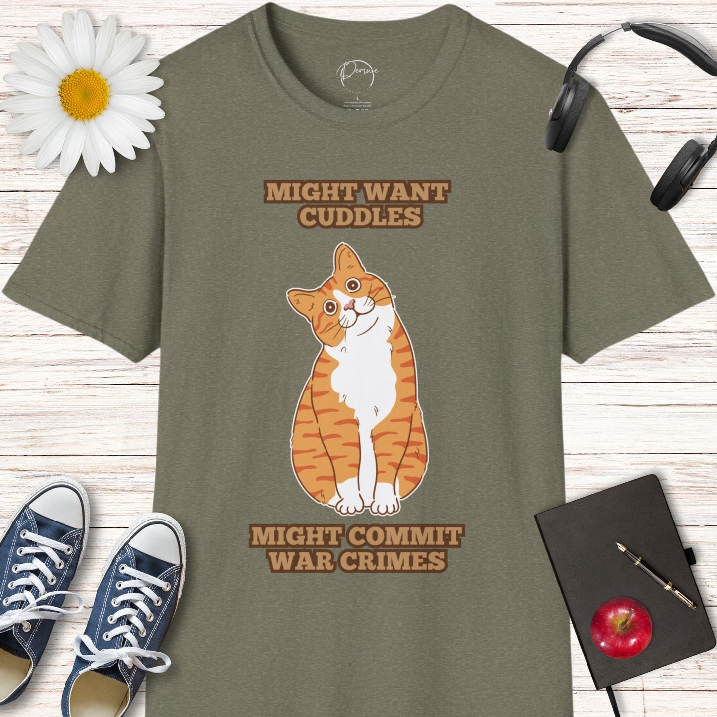 Cuddles or Violence Cat T-Shirt