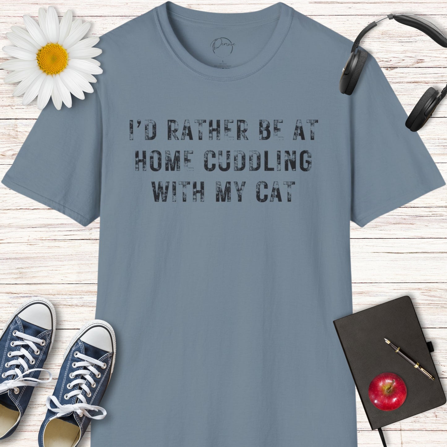 I'd Rather Be Cuddling My Cat T-Shirt