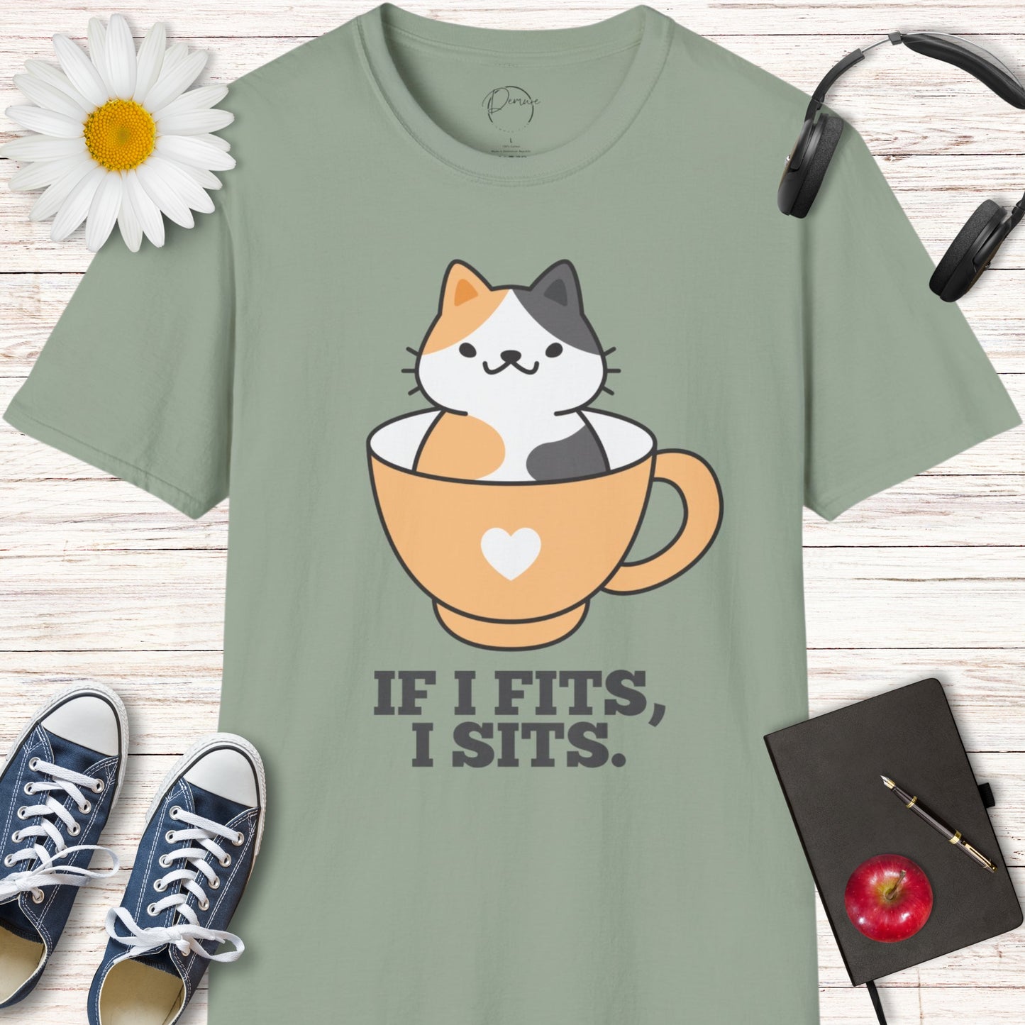 If I Fits, I Sits Cat T-Shirt